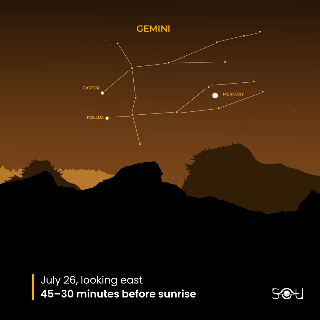 Mercury returns to the morning sky on July 26, 2026