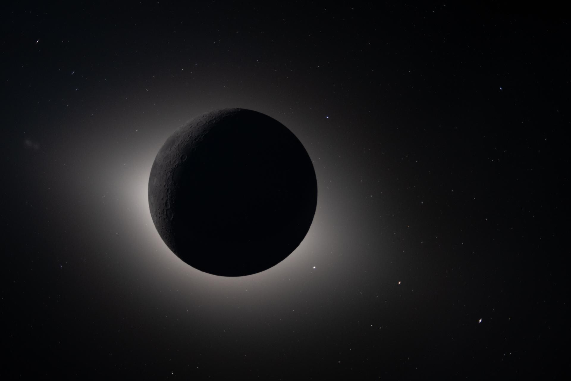 solar eclipse and the Moon
