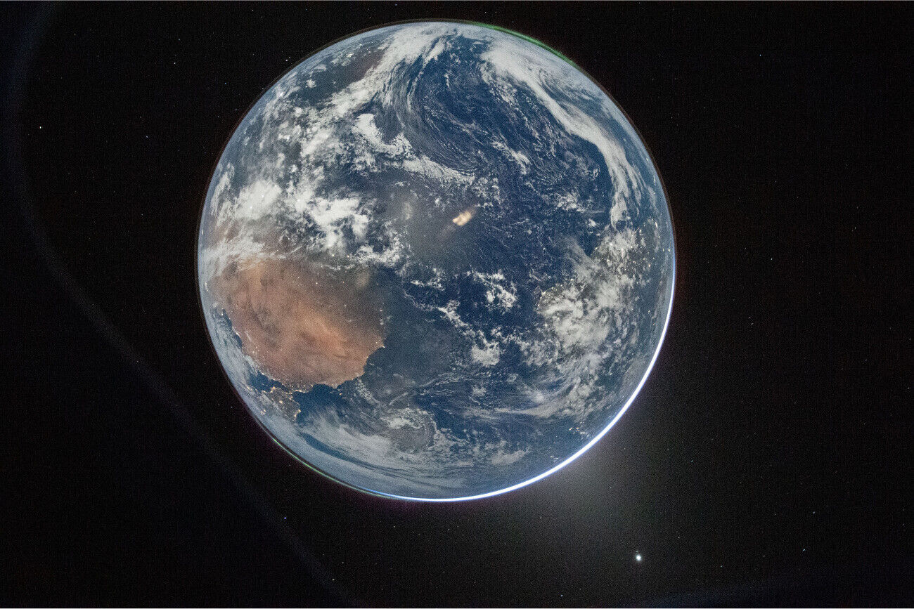 Earth Nighttime Photograph by Artemis II Crew