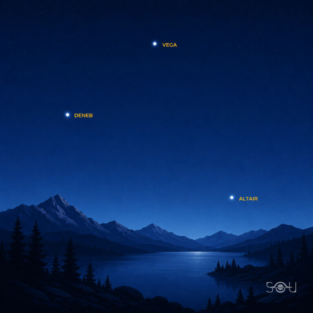 The Summer Triangle can be seen in June evenings